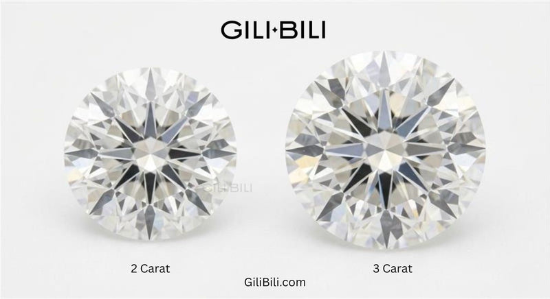 How Big Is a 2 Carat vs 3 Carat Diamond? Size in MM & On-Hand Look 