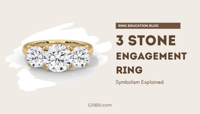 Three-Stone Diamond Trilogy Engagement Ring - Symbolism Explained 