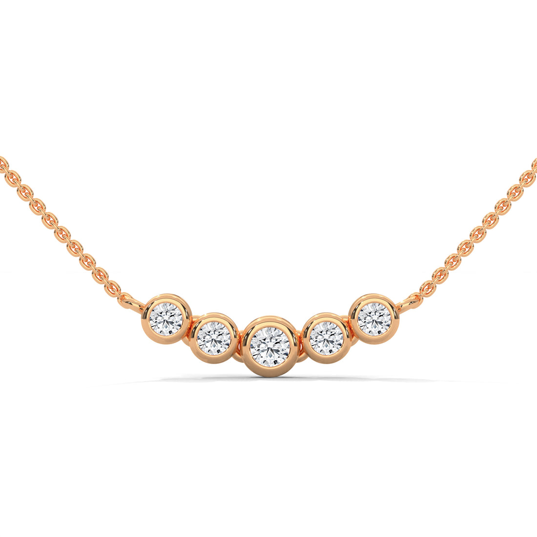 women five diamond necklace