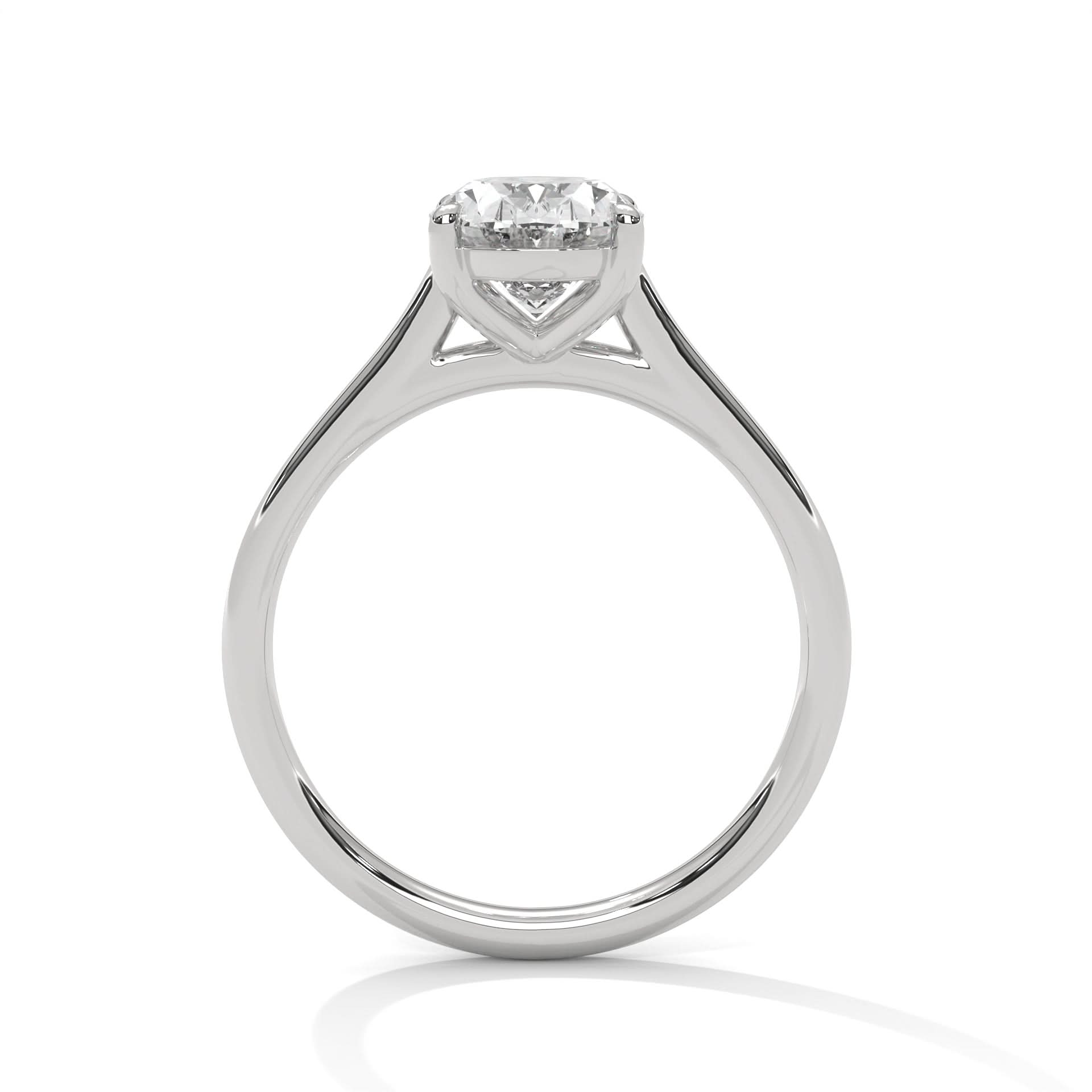Diamond ring with a white background