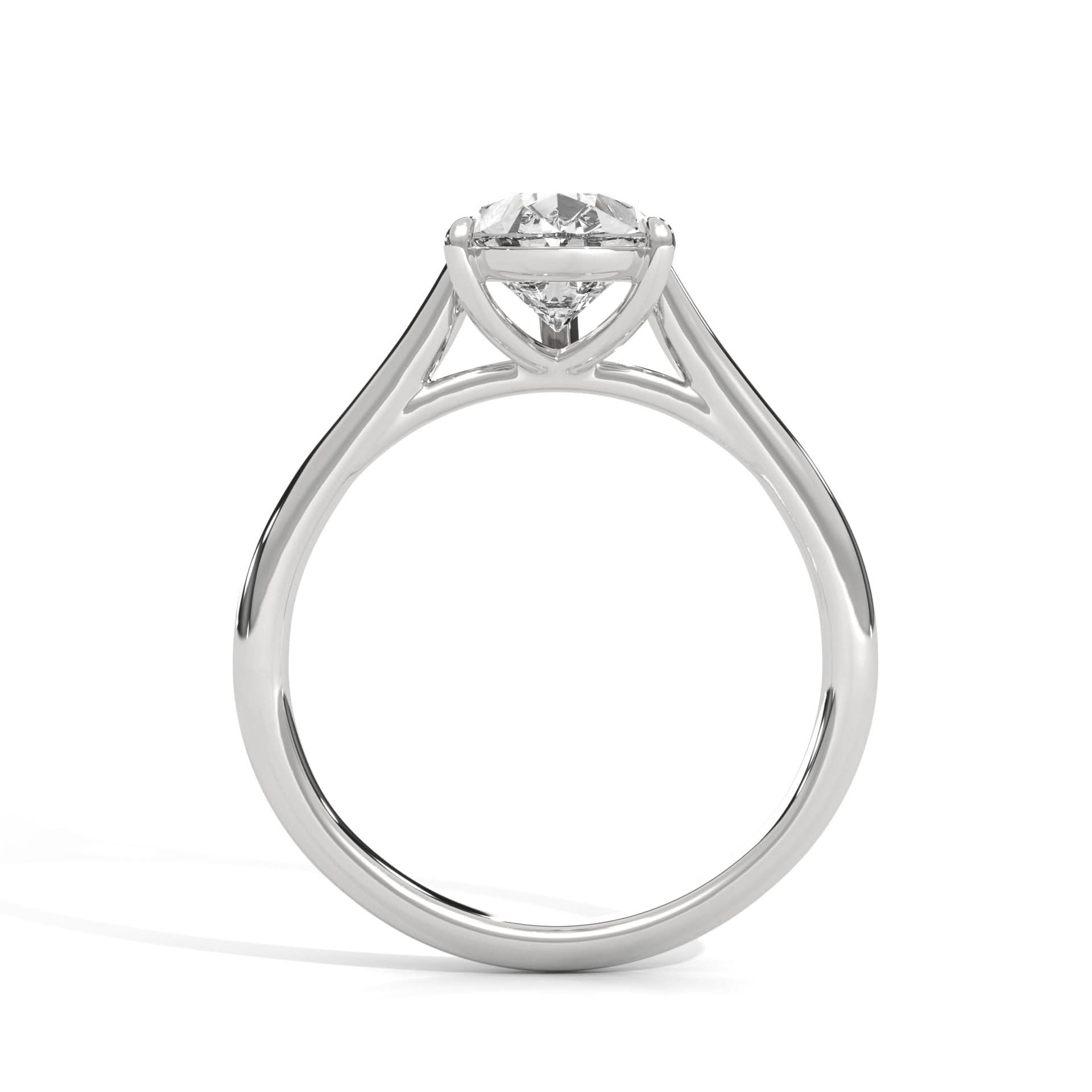Diamond ring with a white background
