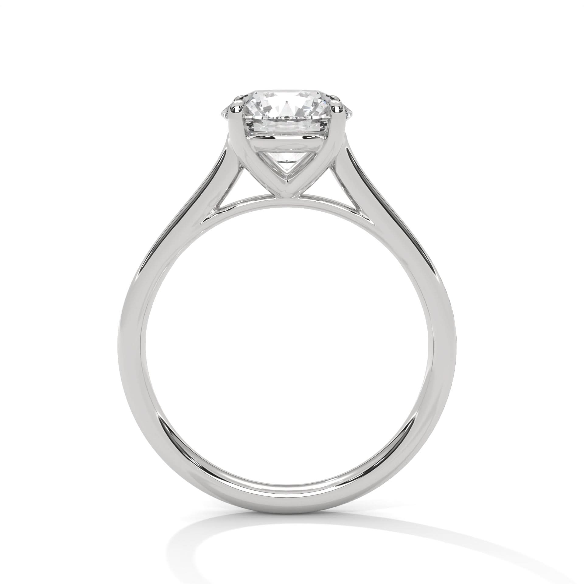 Diamond ring with a white background