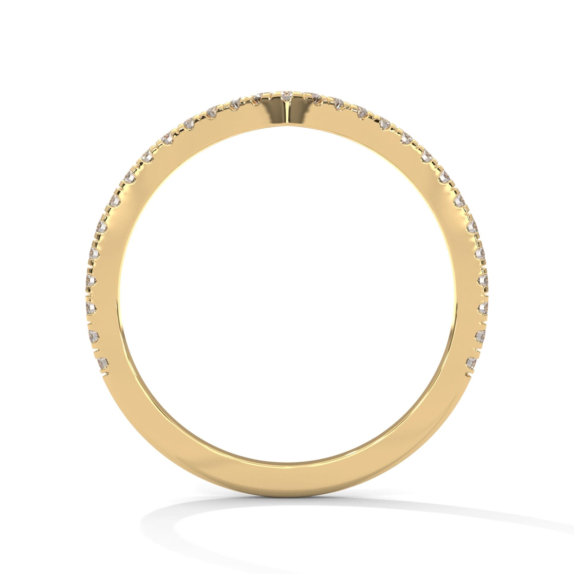 14KT Curved Band for women in Gold