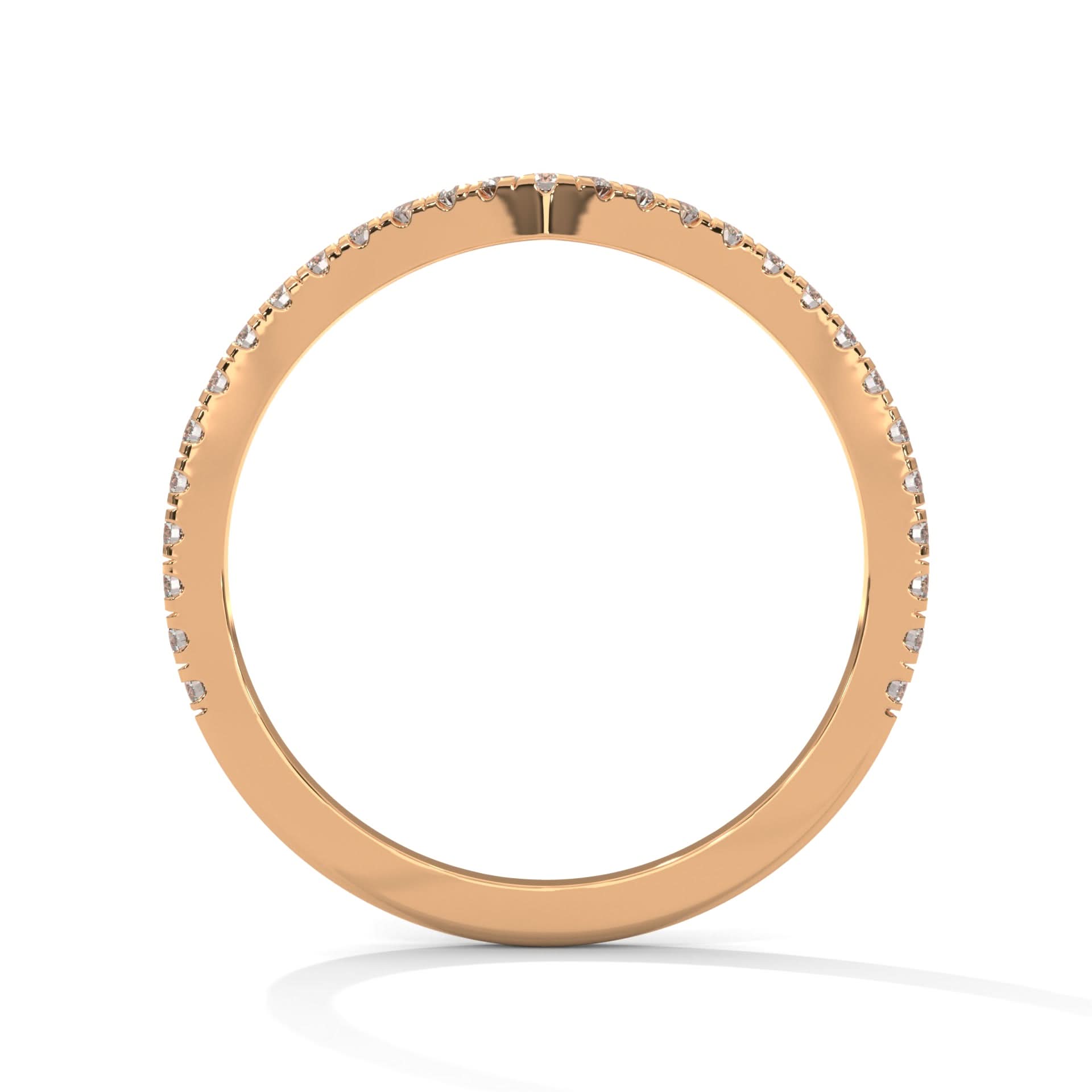 14KT Curved Band for women in Rose  Gold