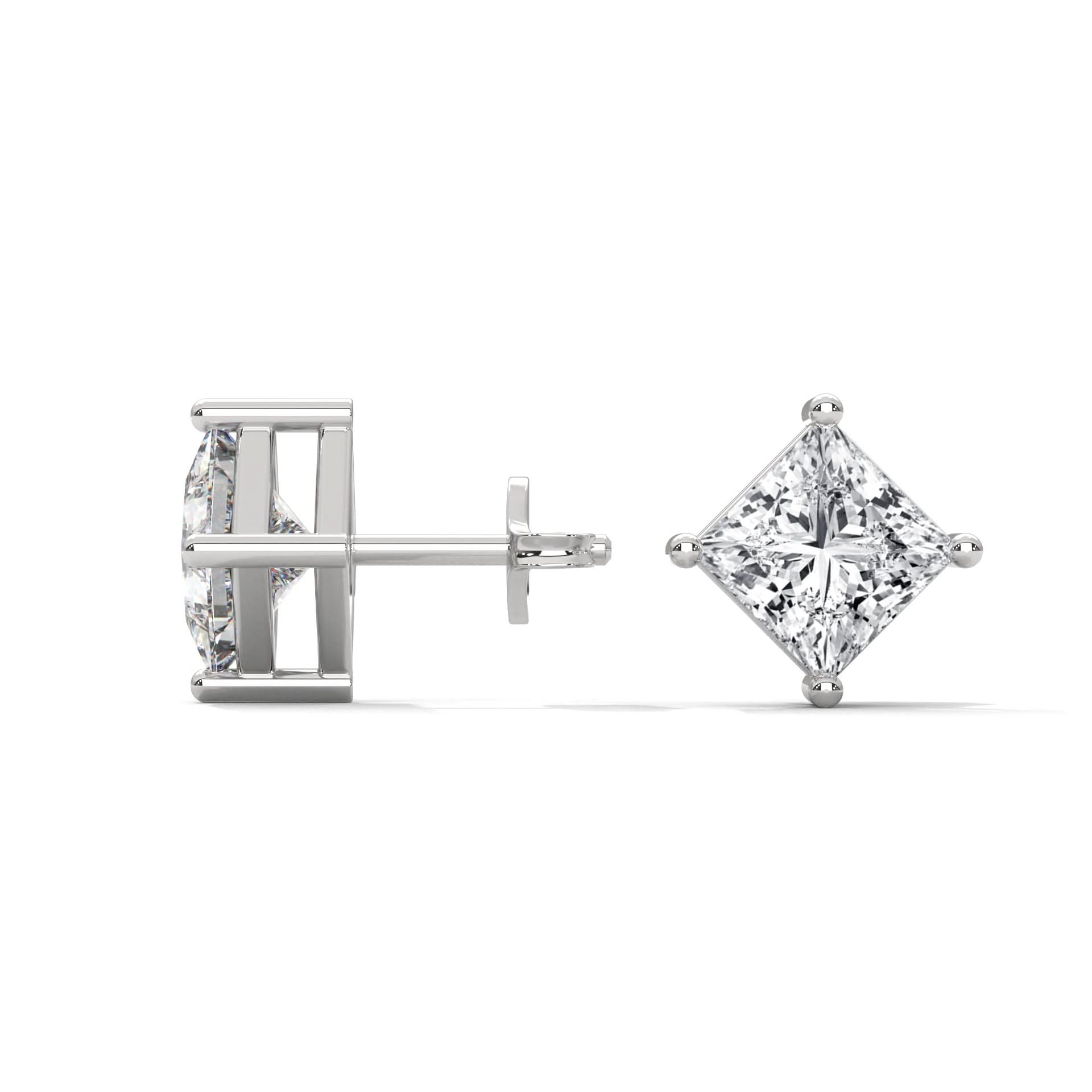 Diamond earring on a white background