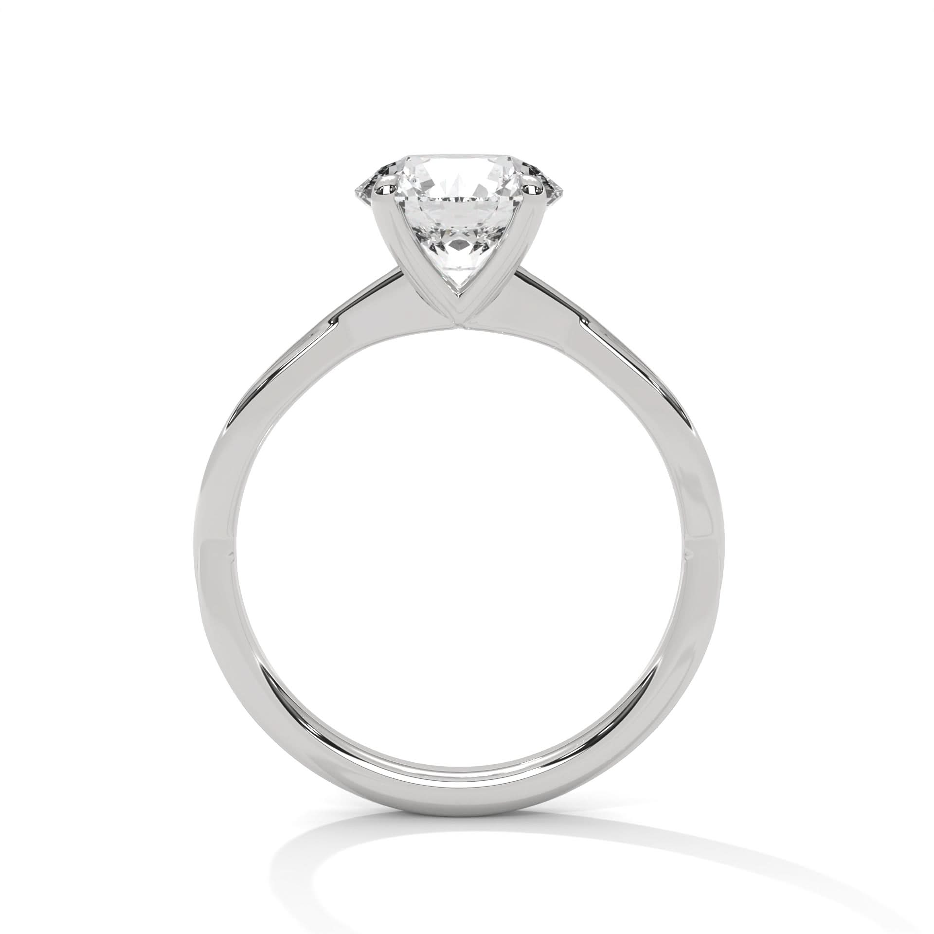 Diamond ring on a white background