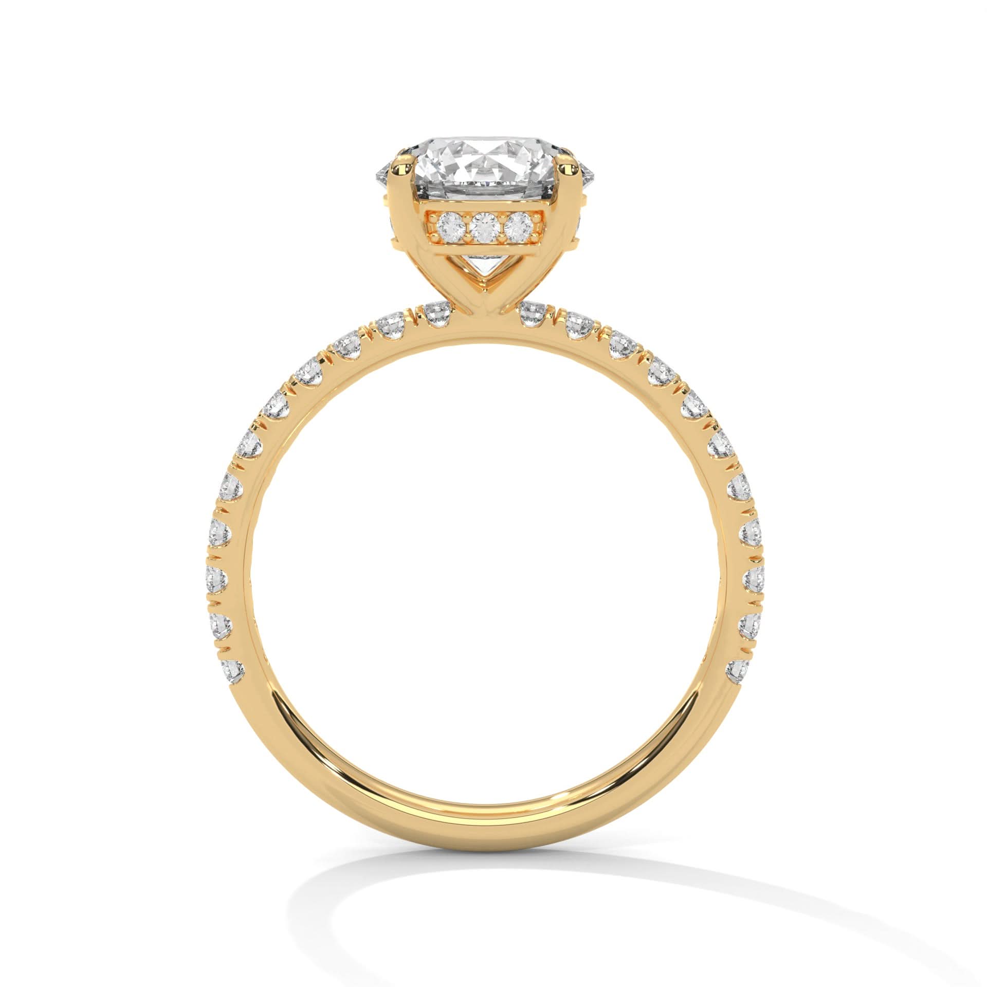 1 carat lab diamond in 14kt gold ring