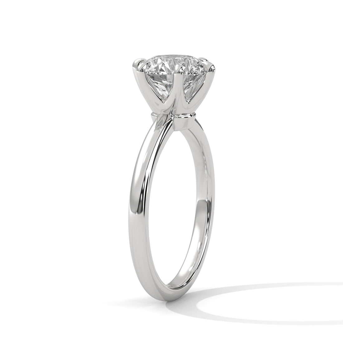 Diamond ring with a white background