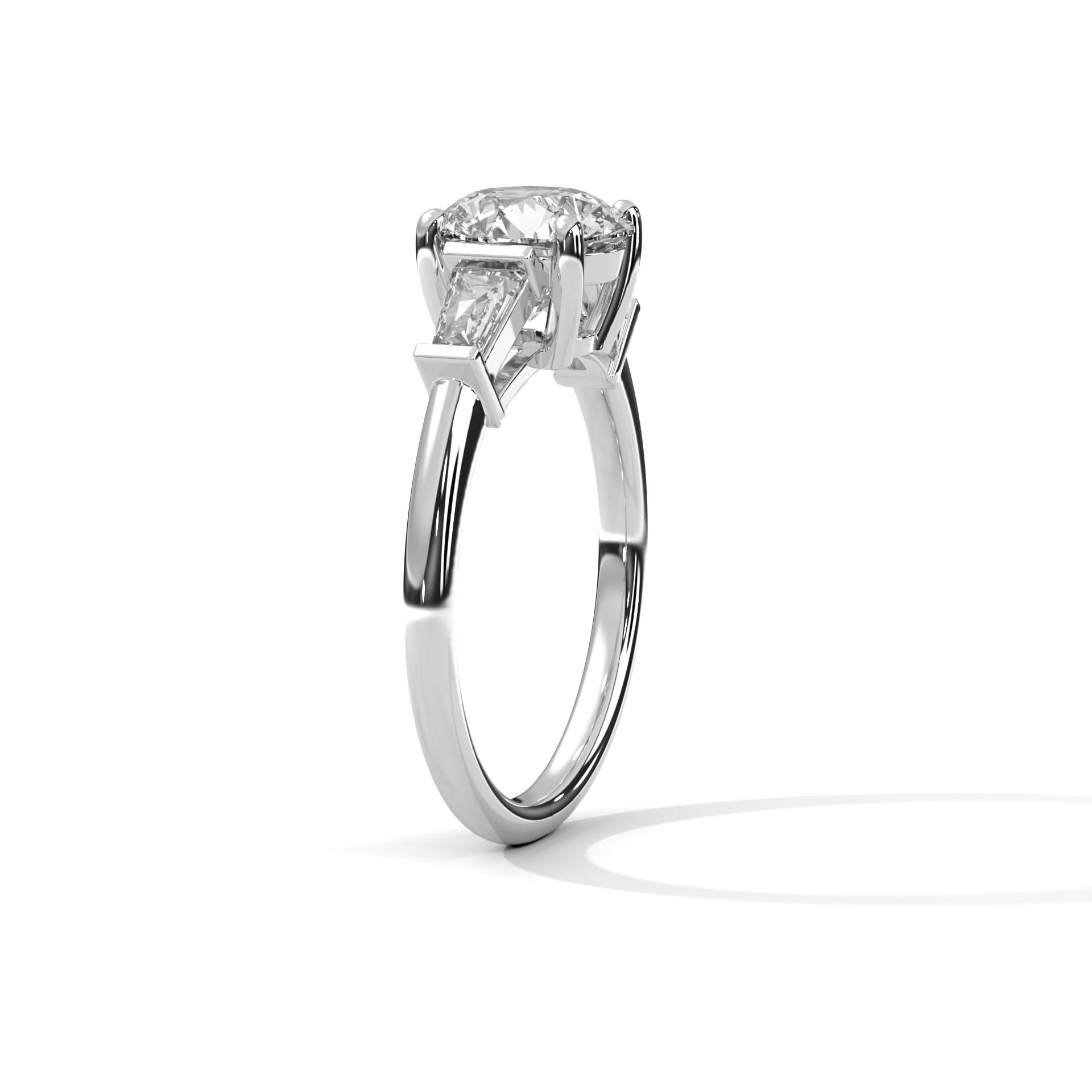 Diamond ring with a white background