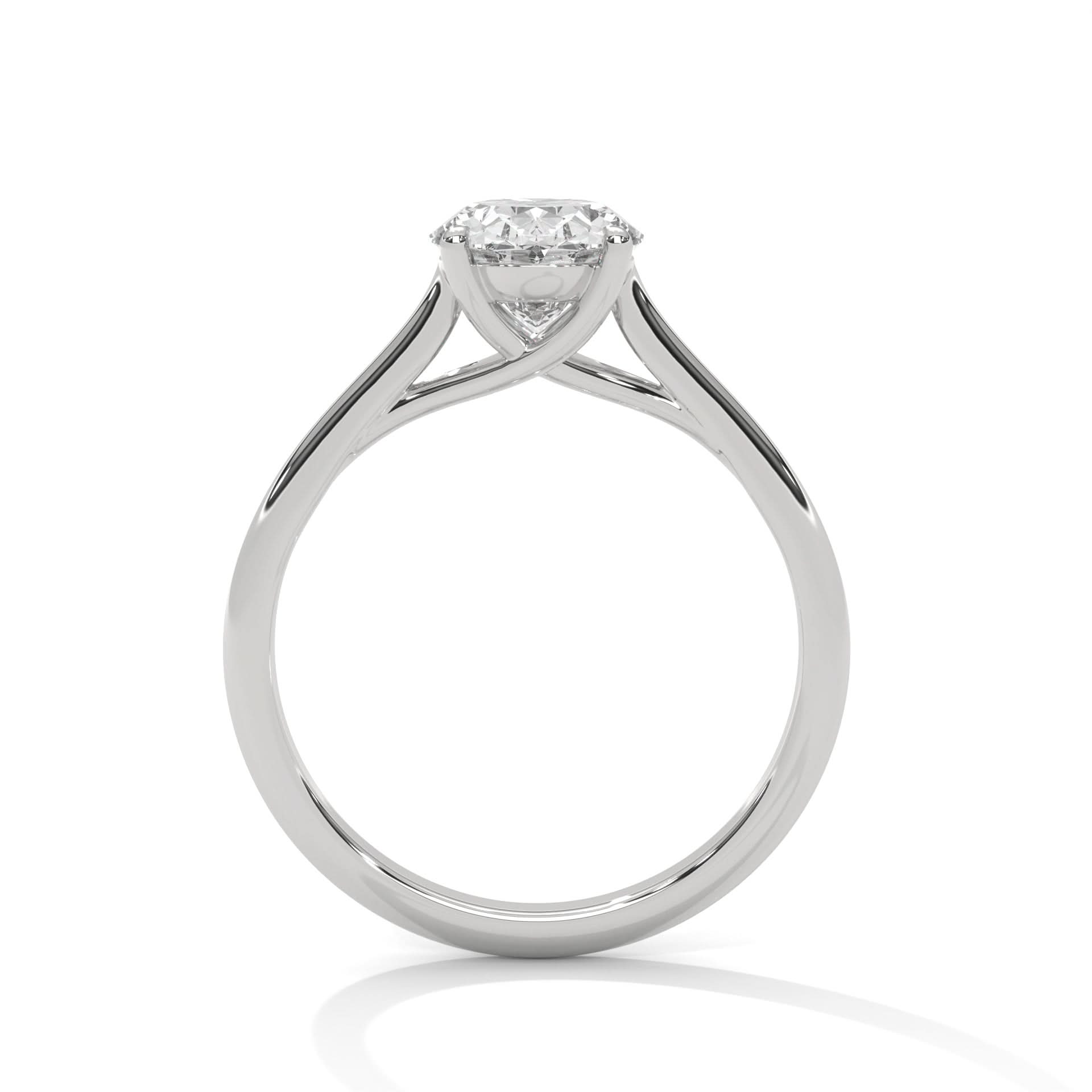 White gold ring with Oval lab diamond ring