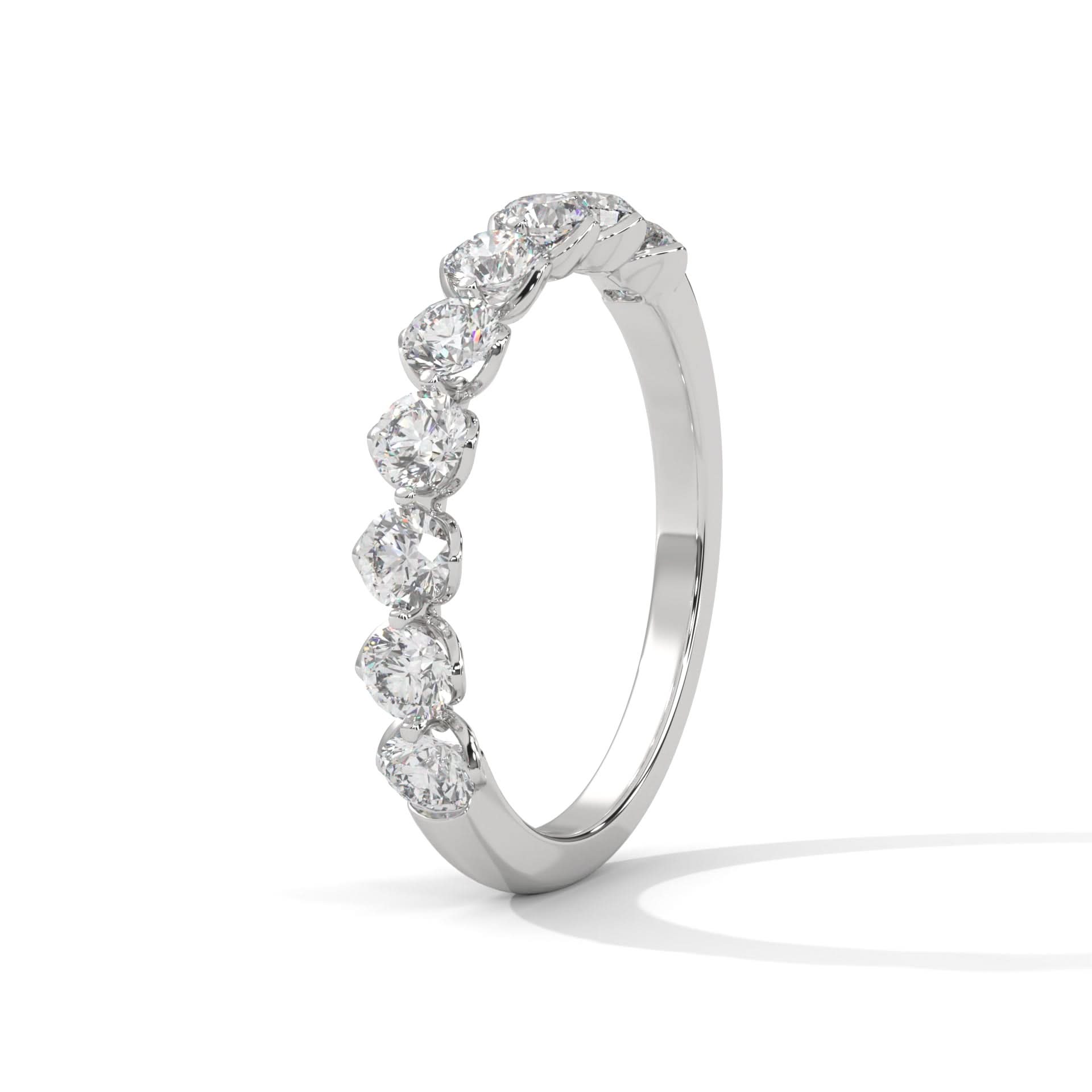 Diamond ring on a white background