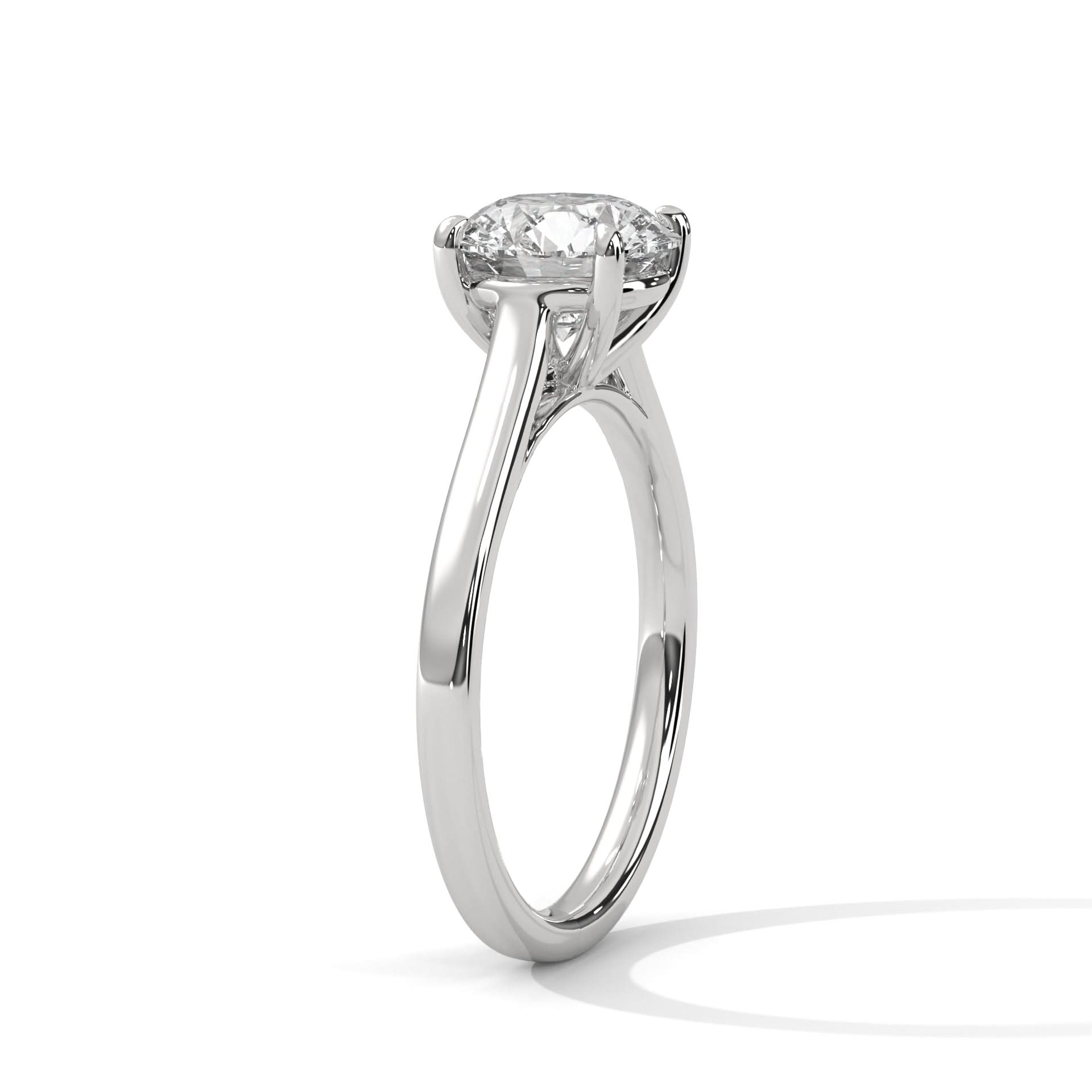 Diamond ring on a white background