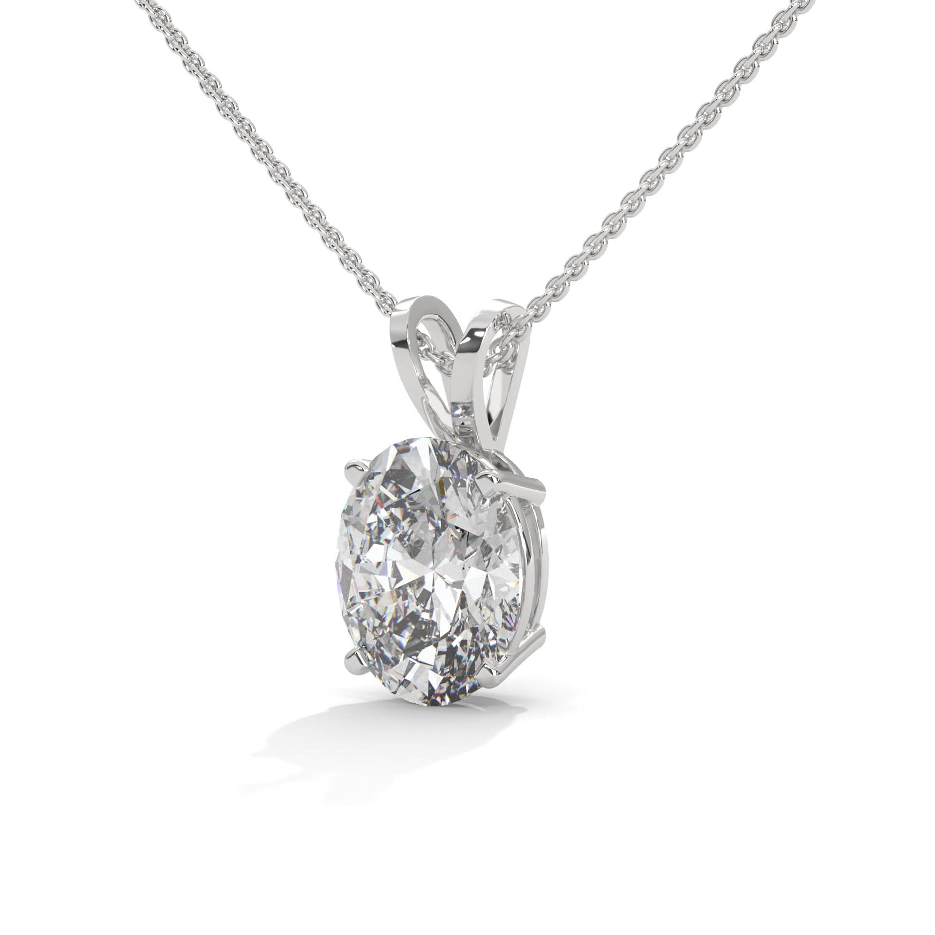 Diamond pendant on a white background