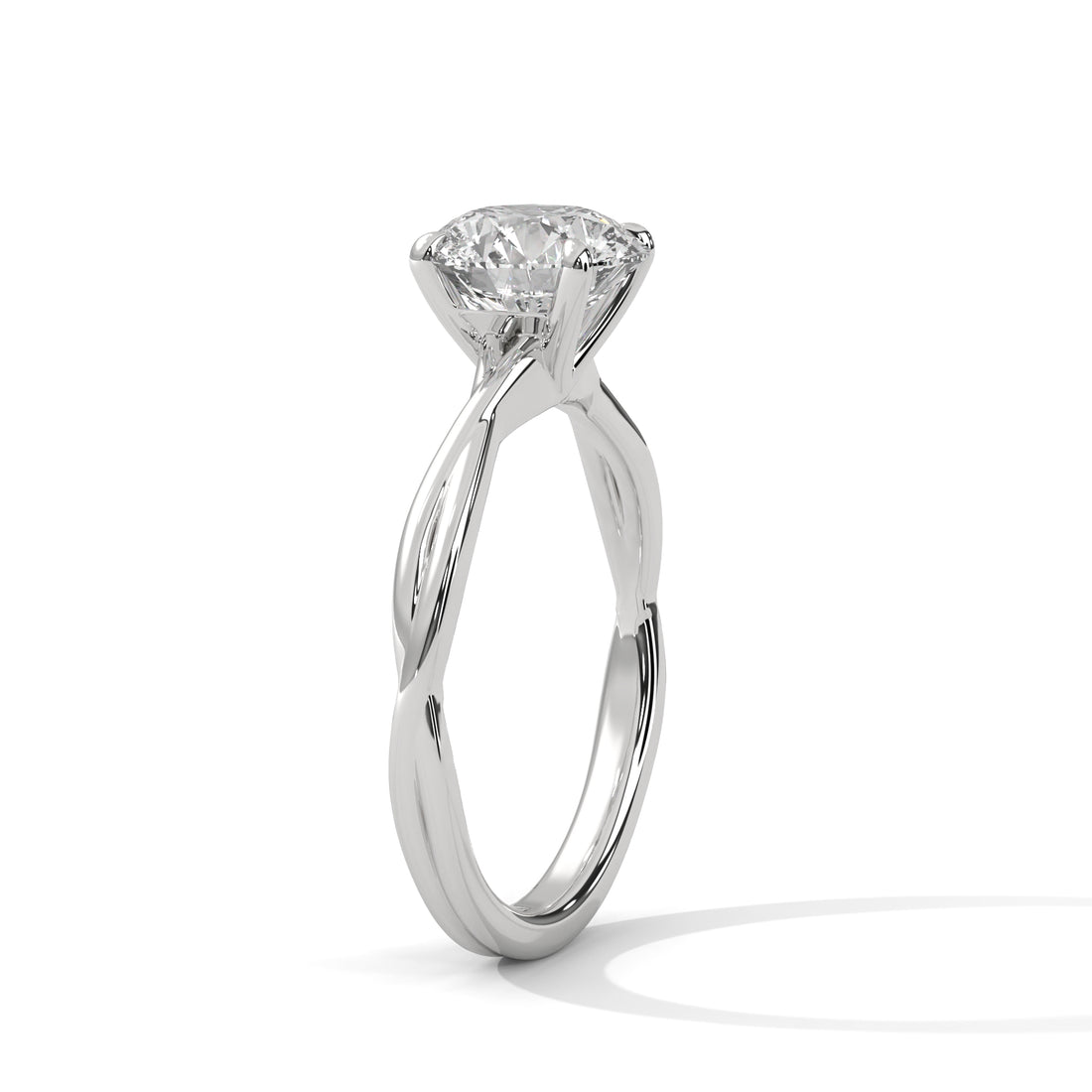 Diamond ring on a white background
