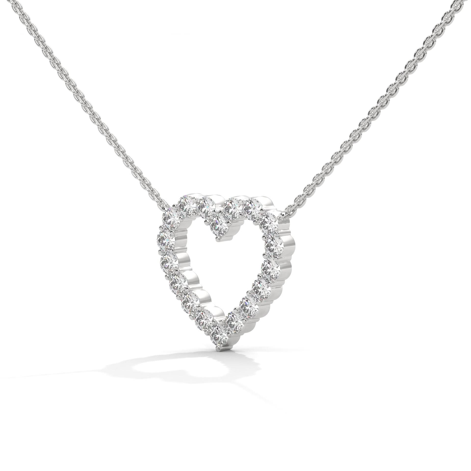 Heart-shaped Lab Diamond Pendant 