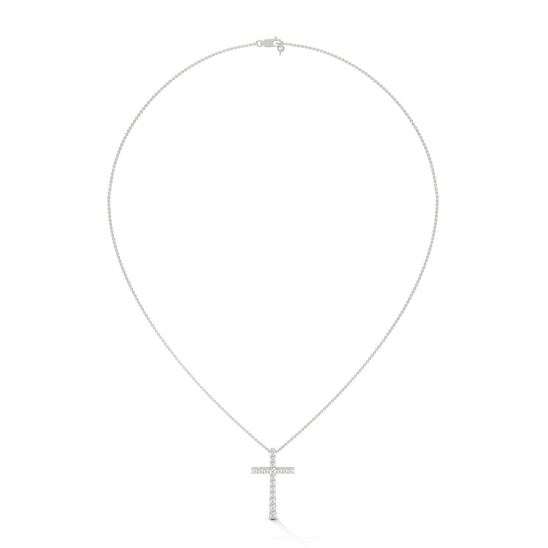 Silver cross necklace
