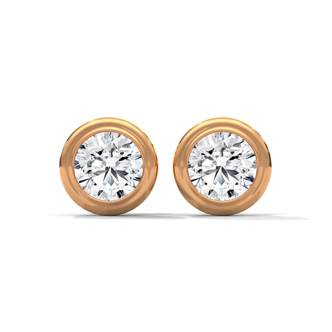 1 carat bezel set stud