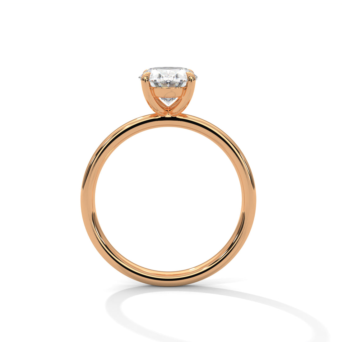 18K Lab Diamond Oval Ring