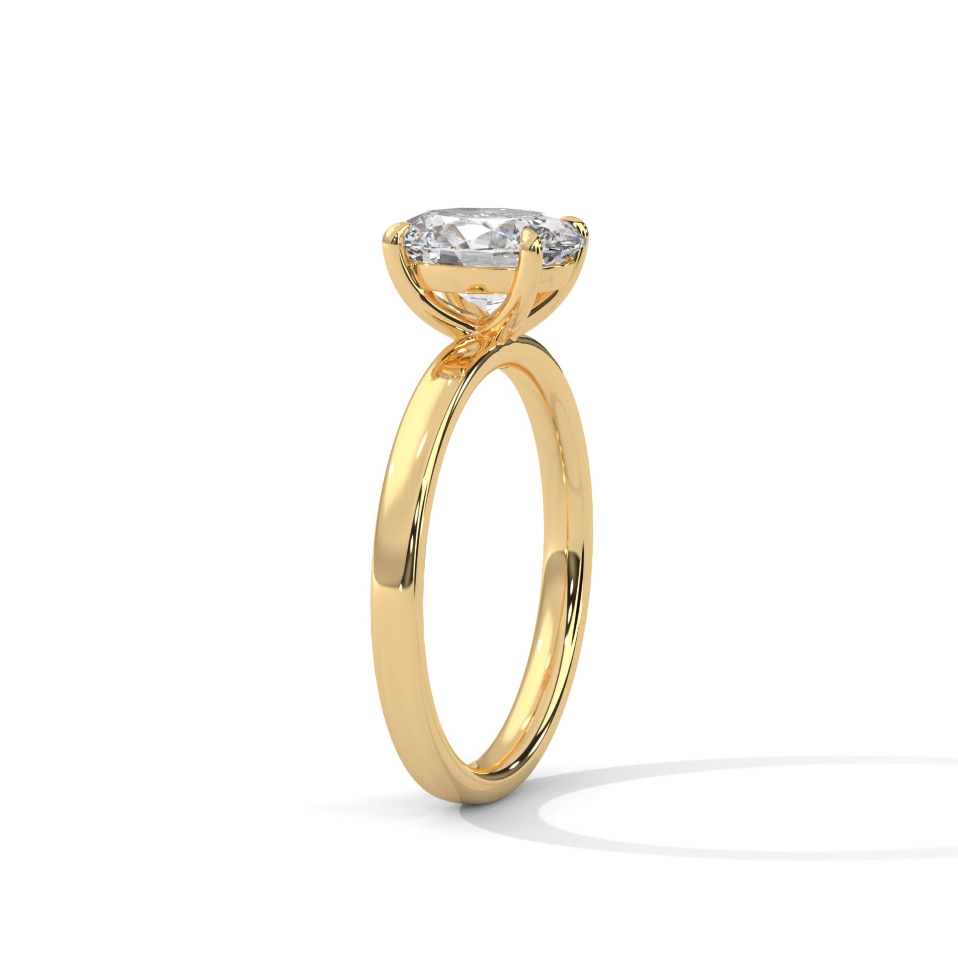 Oval lab diamond ring