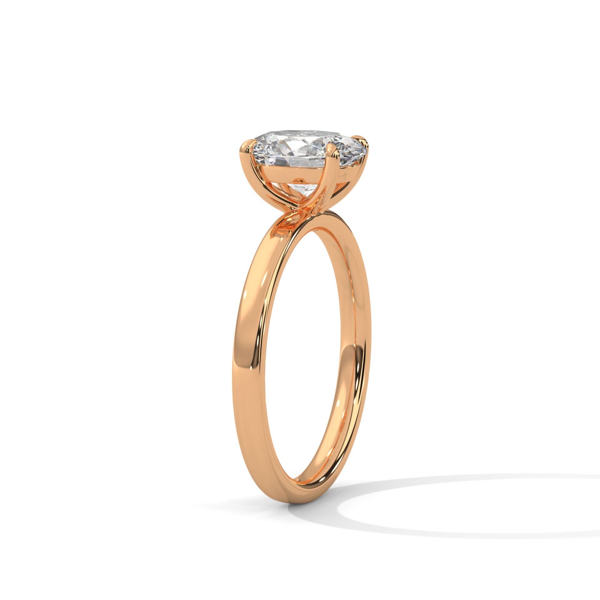 Oval rose gold ring