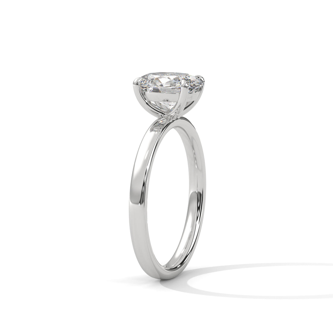 White Gold Oval Ring