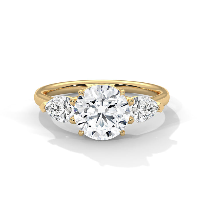 Three Stone Round Diamond Engagement Ring