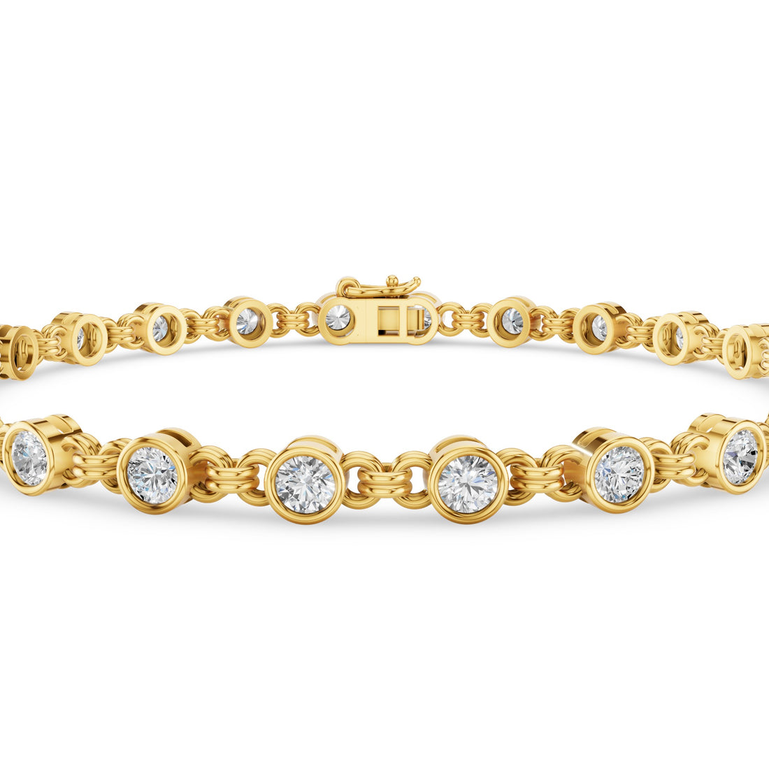 2.00 CTW Lab Diamond Bezel Set Tennis Bracelet