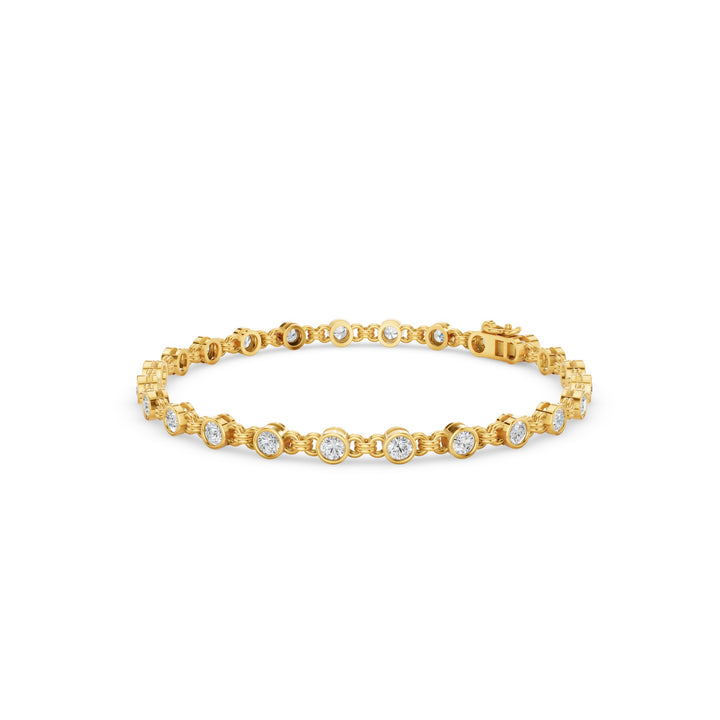 2.00 CTW Lab Diamond Bezel Set Tennis Bracelet