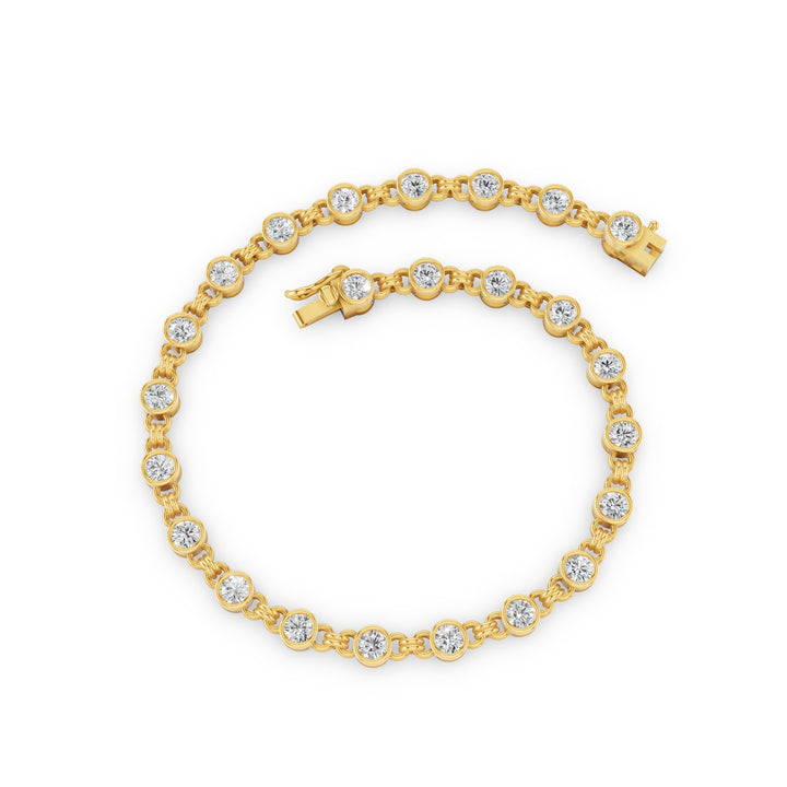 2.00 CTW Lab Diamond Bezel Set Tennis Bracelet