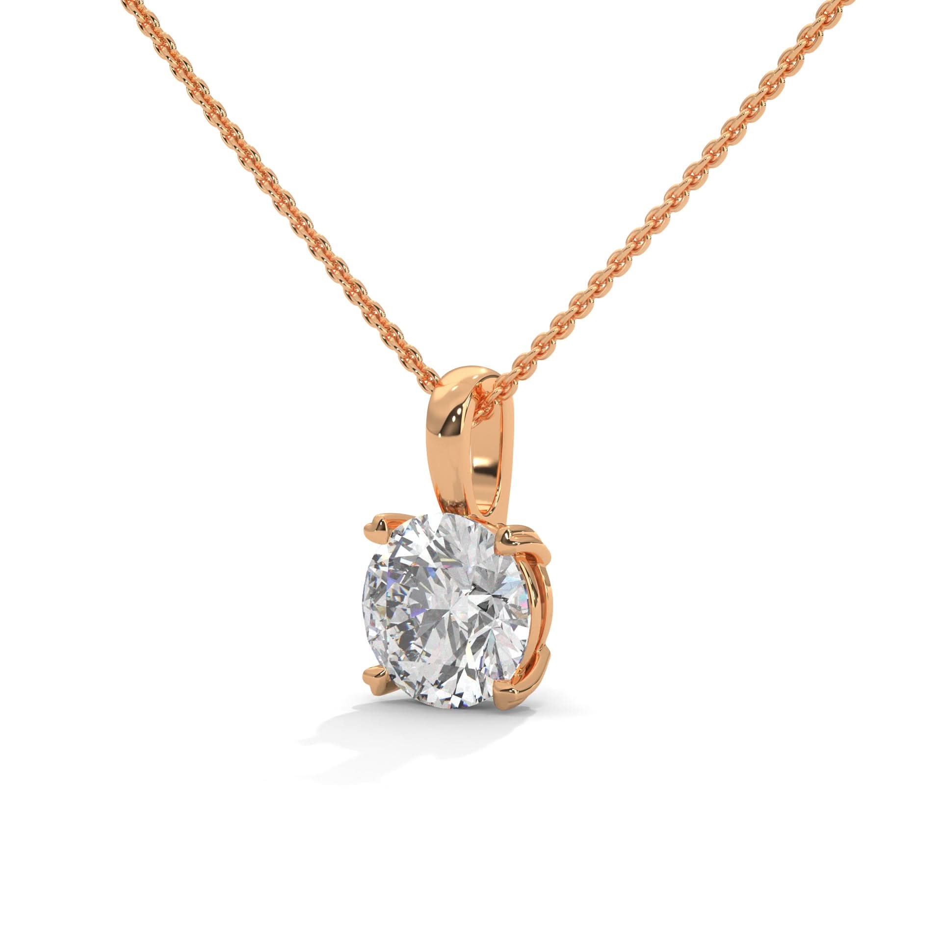 2 carat lab grown diamond necklace