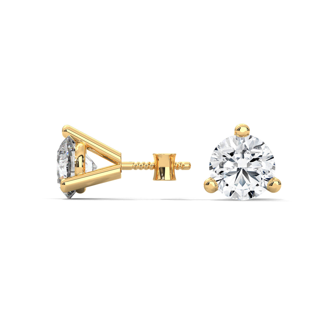 2 carat stud earring