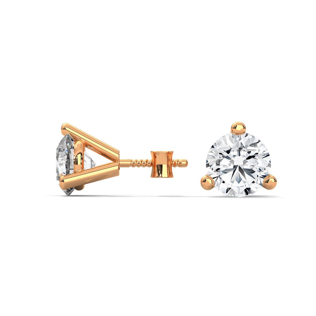 2 carat stud earring