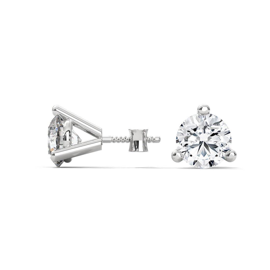 2 carat stud earring