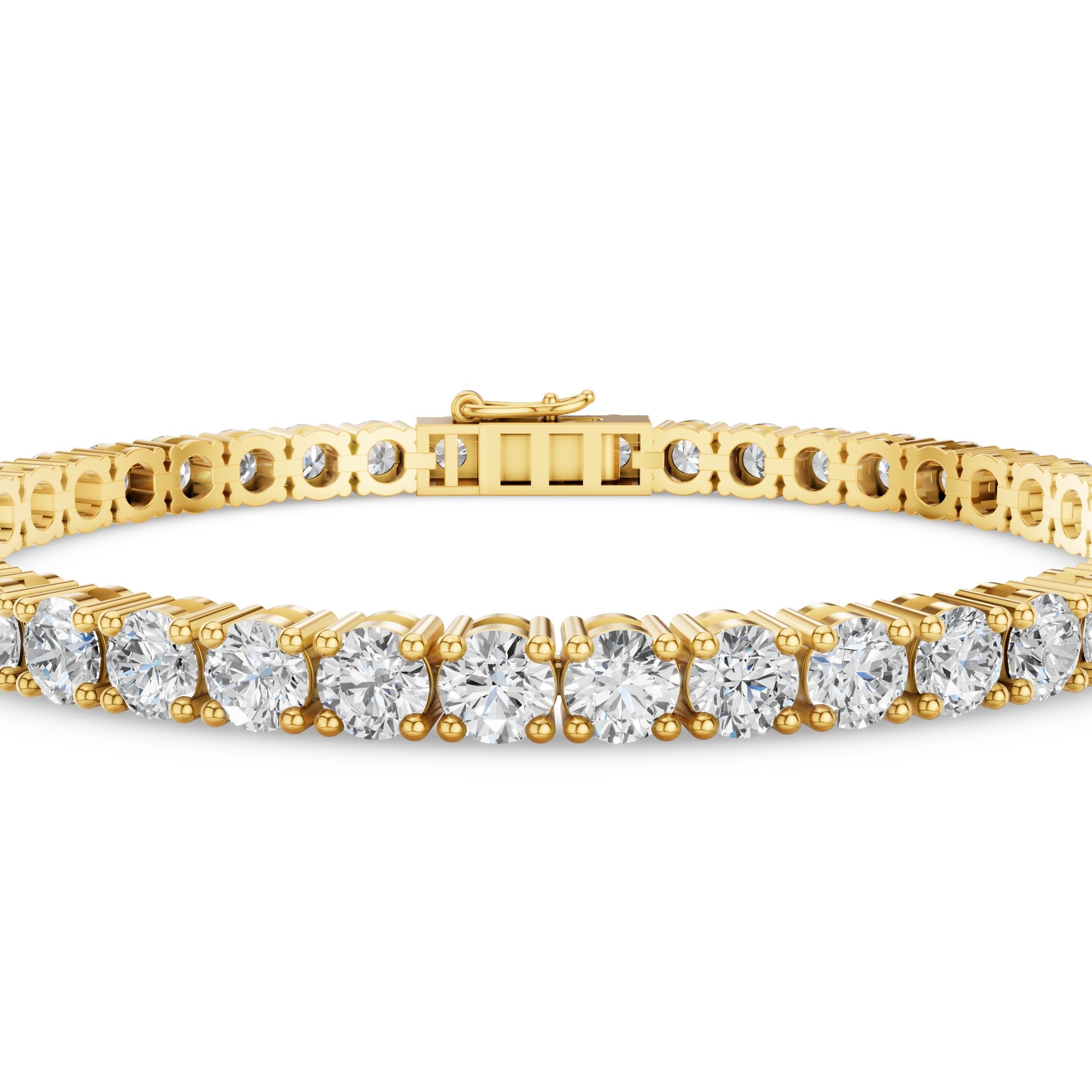 Round Lab Grown Diamond Tennis Bracelet