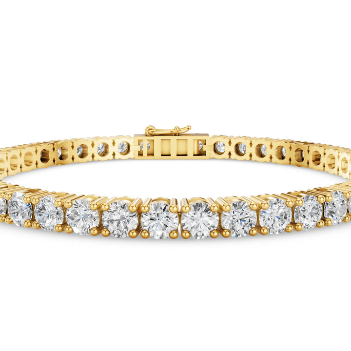 Round Lab Grown Diamond Tennis Bracelet