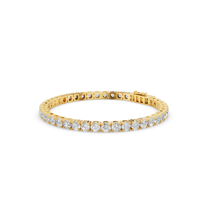 Round Lab Grown Diamond Tennis Bracelet