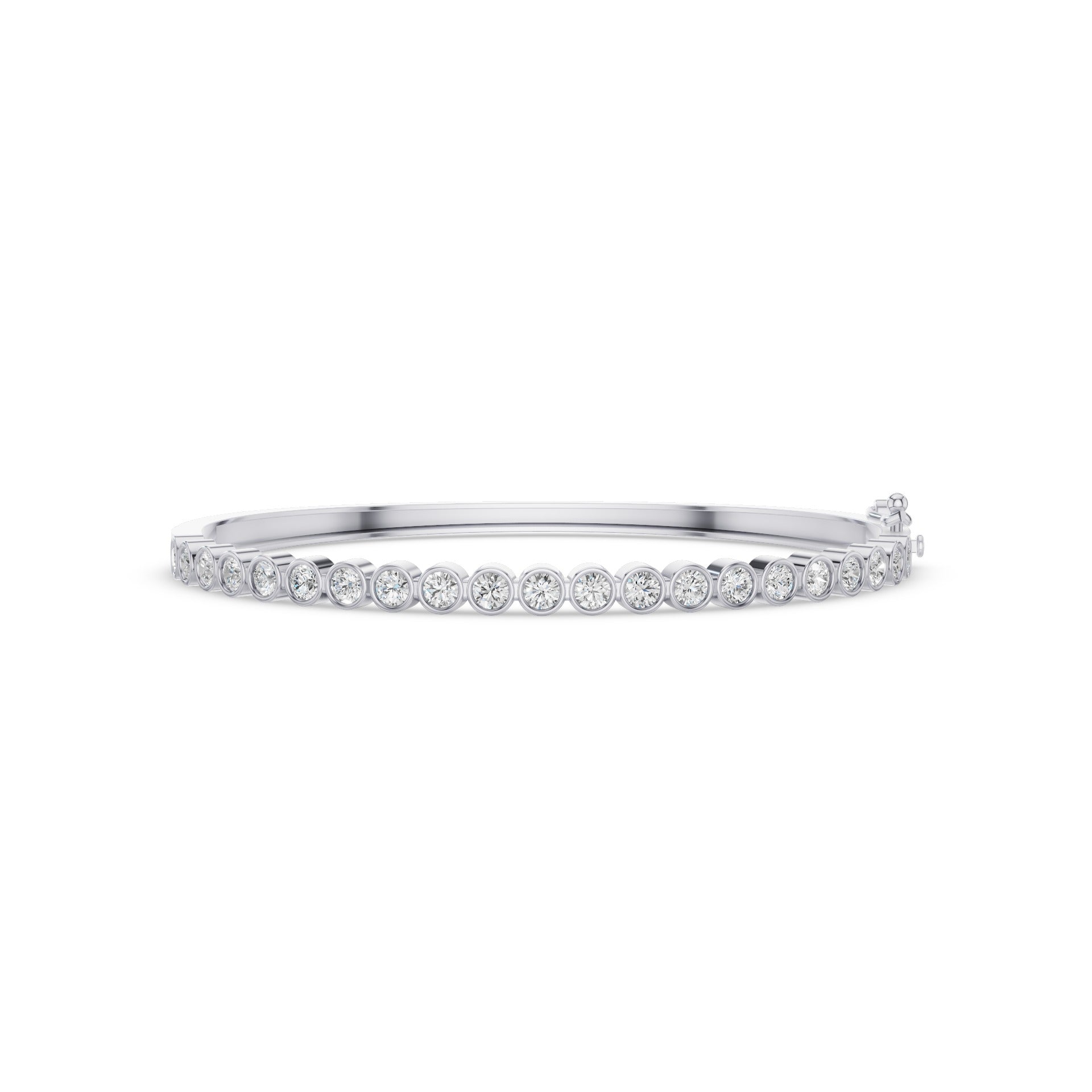 3.7 MM Diamond Bezel Setting Bangle