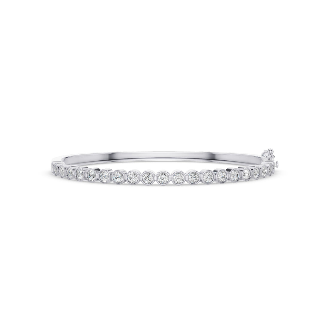 3.7 MM Diamond Bezel Setting Bangle
