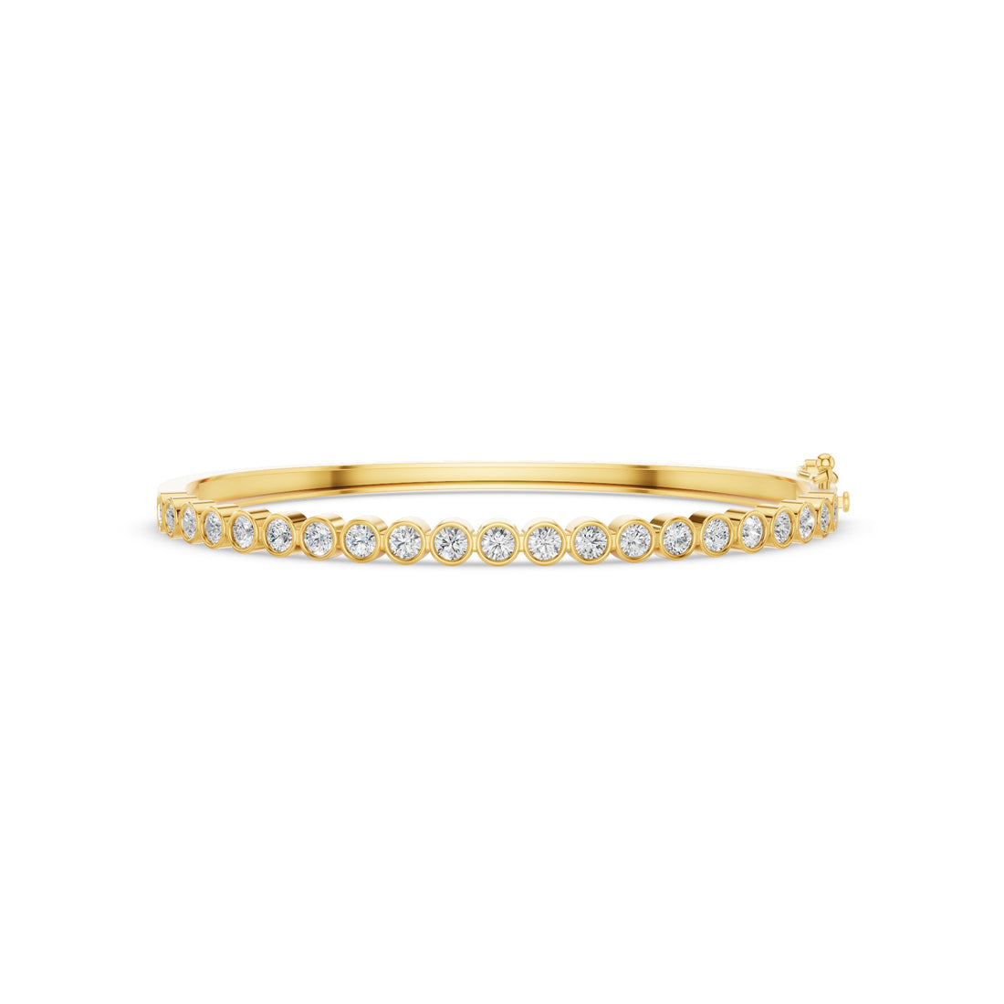3.7 MM Diamond Bezel Setting Bangle