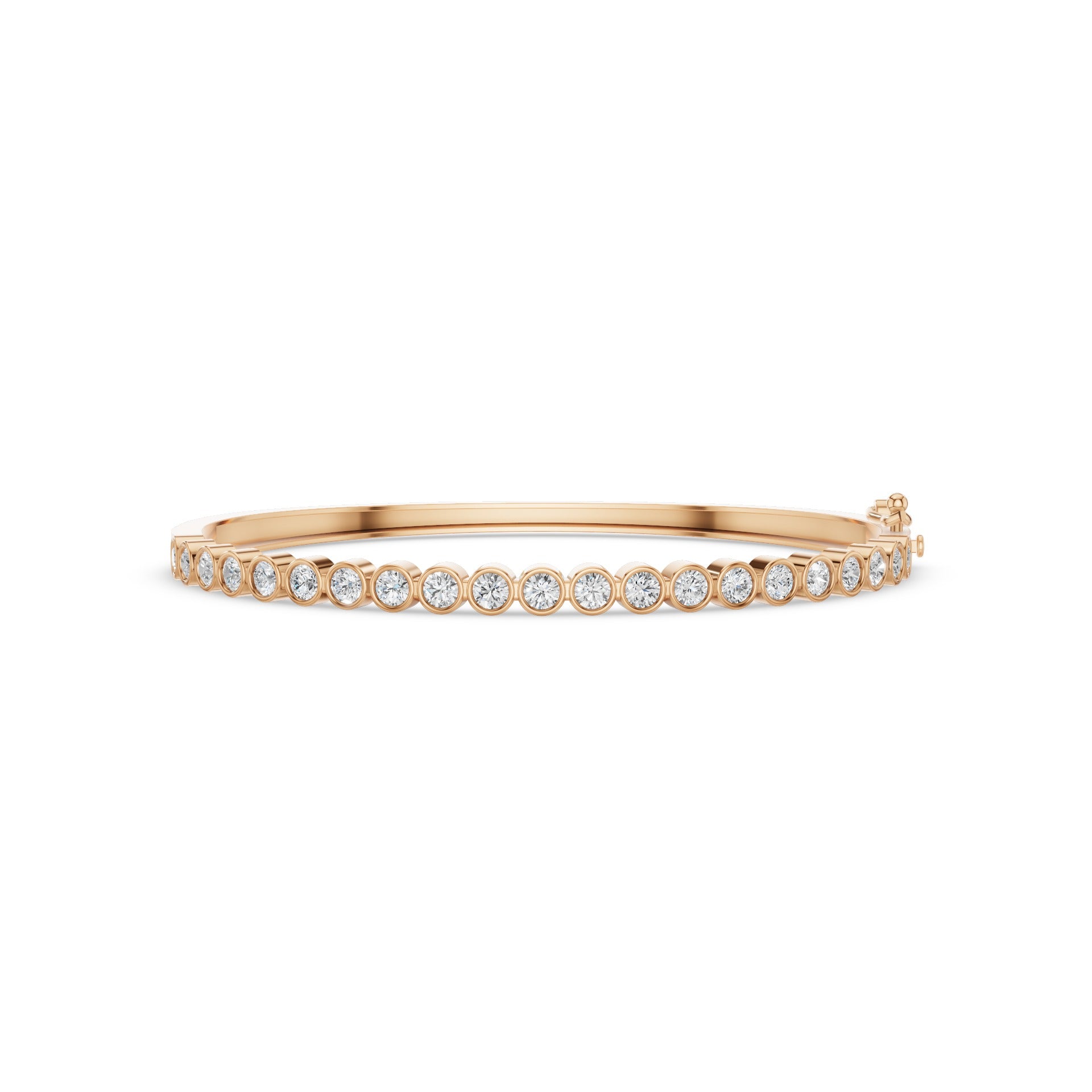 3.7 MM Diamond Bezel Setting Bangle