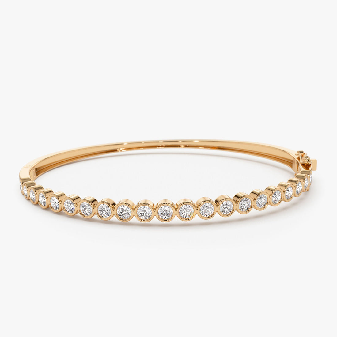 3.7 MM Diamond Bezel Setting Bangle