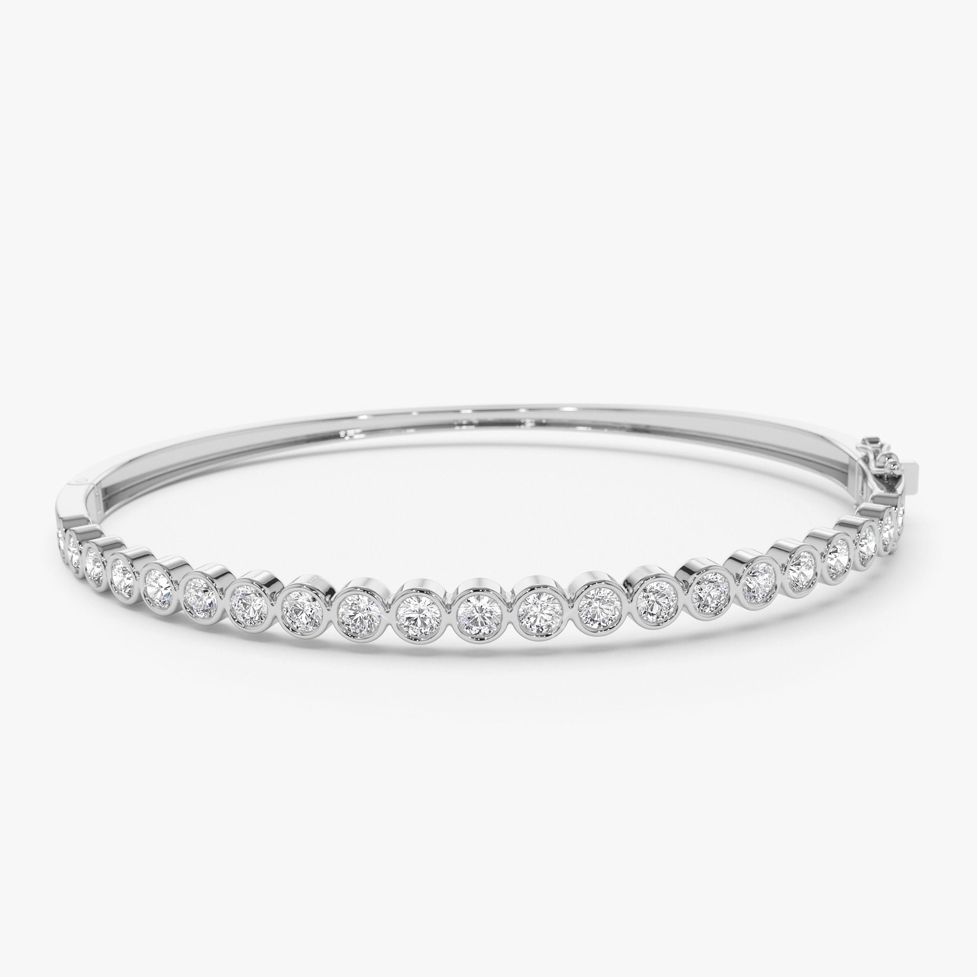 3.7 MM Diamond Bezel Setting Bangle