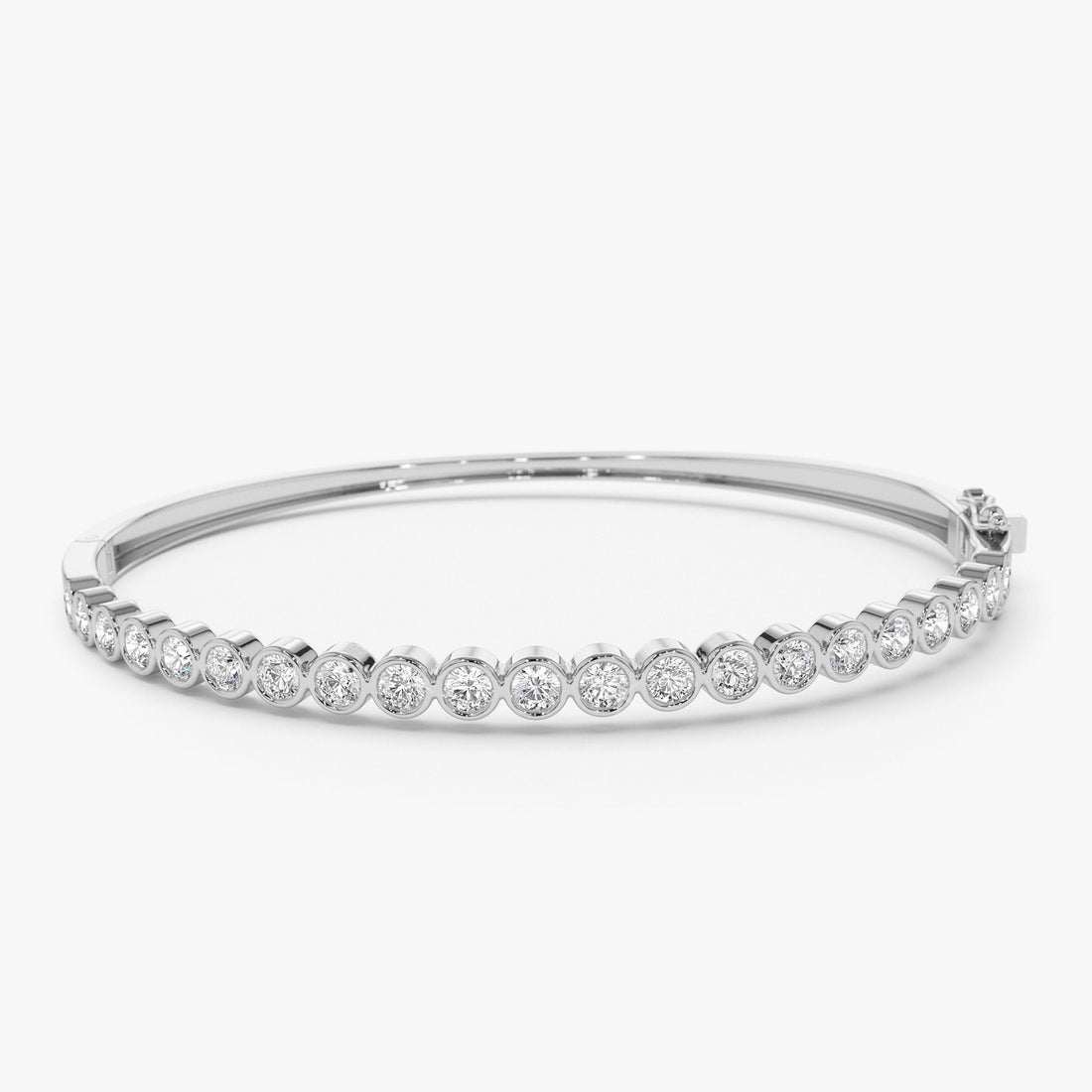 3.7 MM Diamond Bezel Setting Bangle