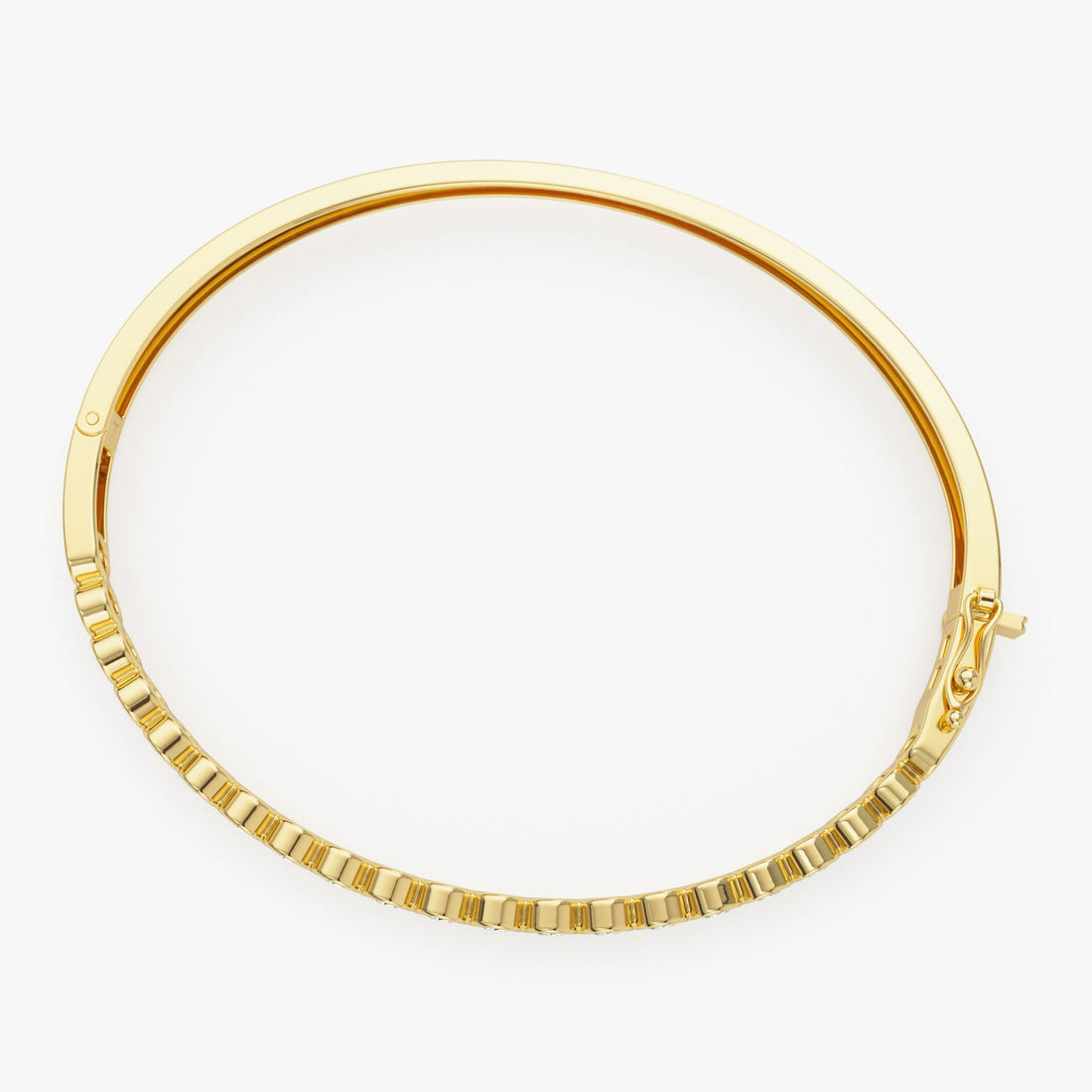 3.7 MM Diamond Bezel Setting Bangle
