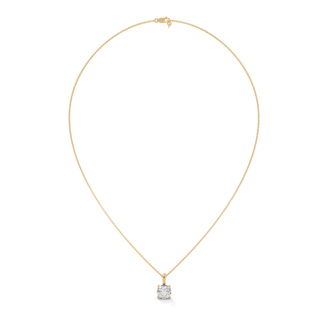 3 CTS lab grown diamond necklace 