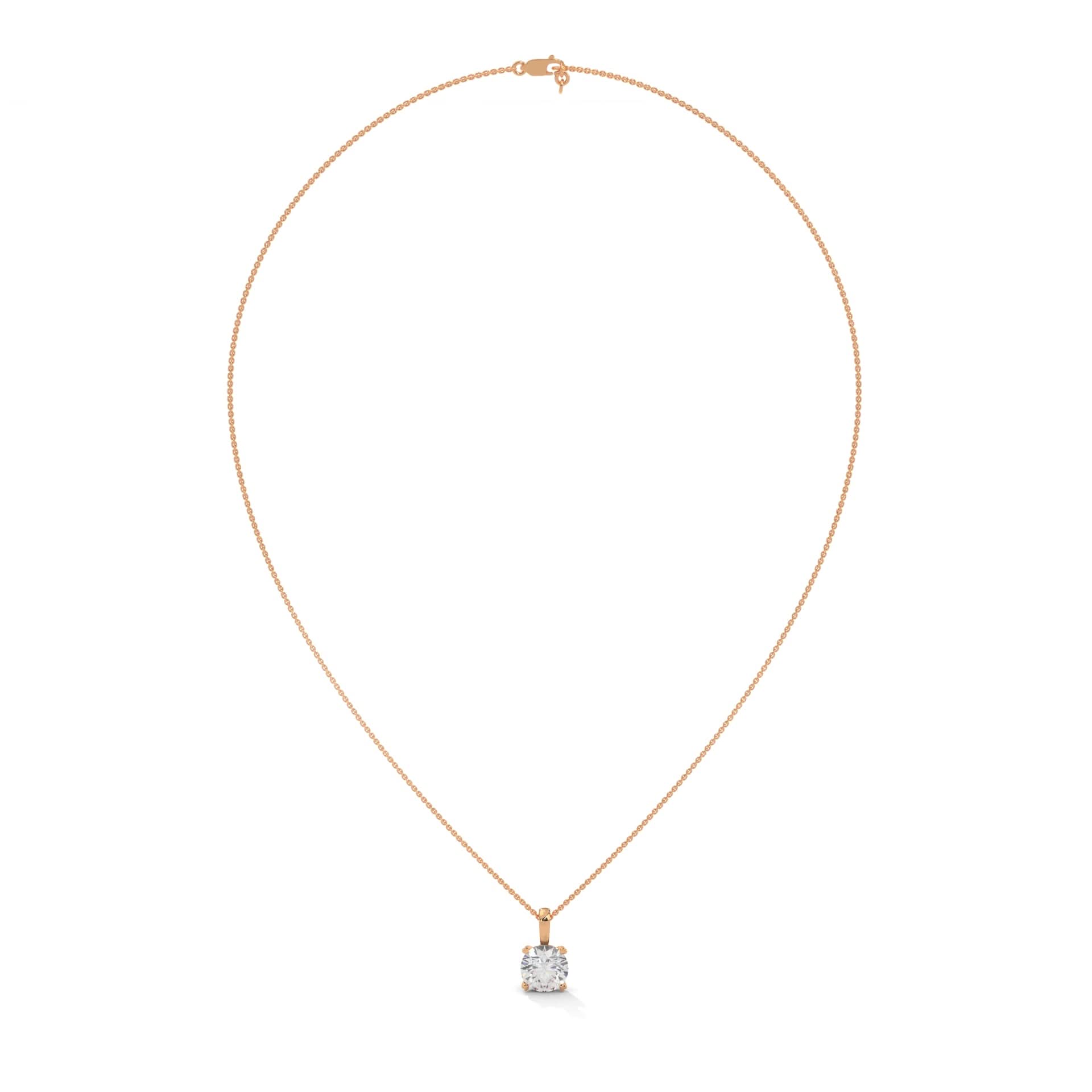 3 carat lab diamond necklace