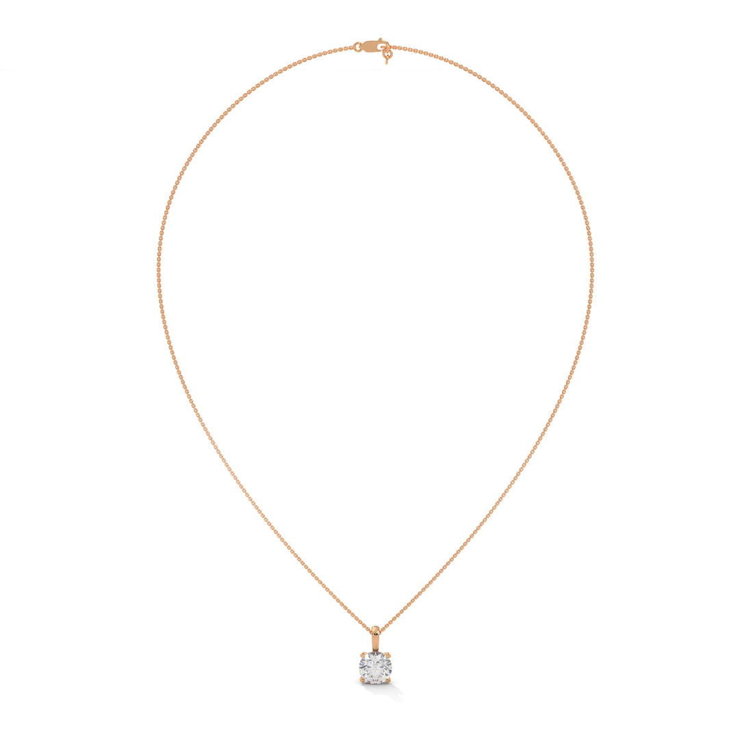 3 carat lab diamond necklace