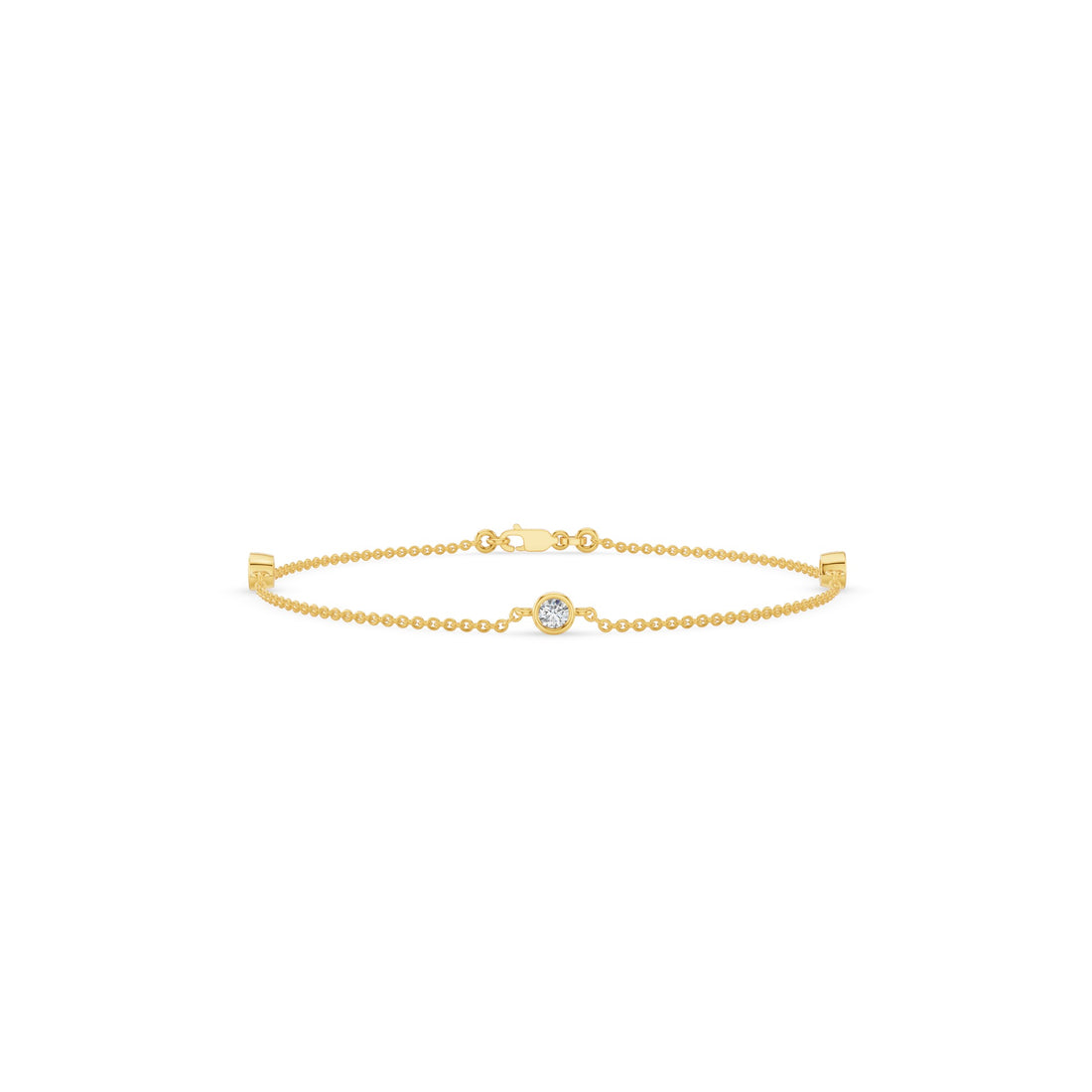 3 Stone Solitaire Diamond Yard Bracelet