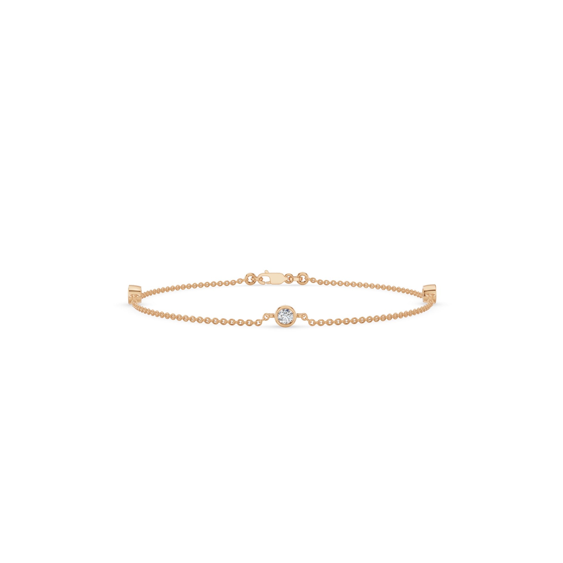 3 Stone Solitaire Diamond Yard Bracelet