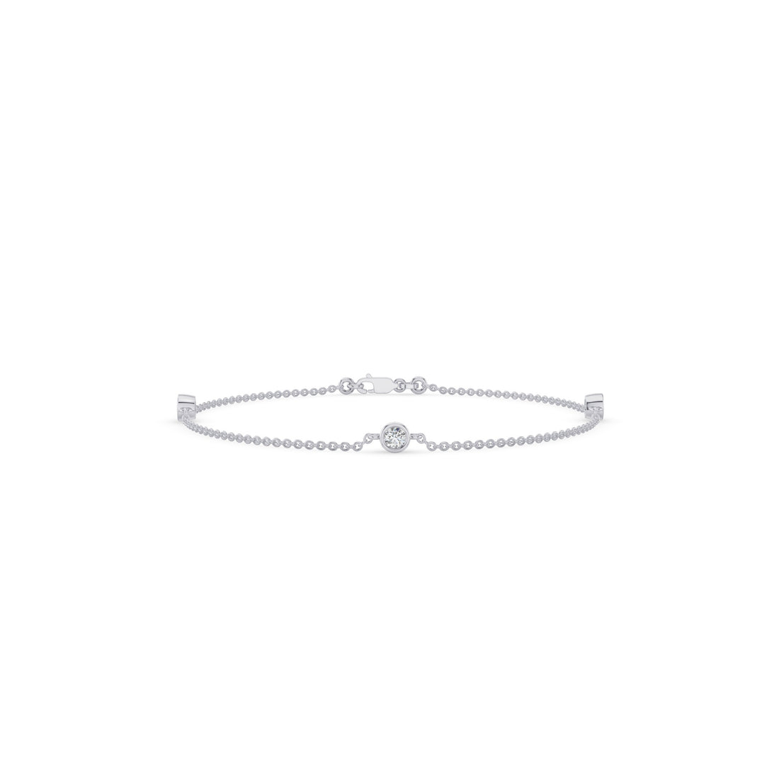 3 Stone Solitaire Diamond Yard Bracelet